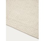 Tapis Mascarell en coton et polypropylène blanc 200 x 300 cm