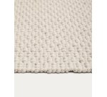 Tapis Mascarell de coton et polyester blanc 160 x 230 cm