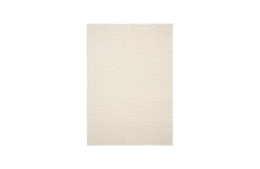 Tapis Mascarell de coton et polyester blanc 160 x 230 cm