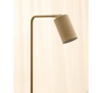 Manie metal floor lamp with beige textured finish