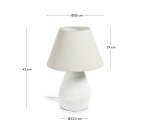 Lampe de table Noara de magnésium finition blanche