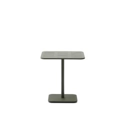 Brai outdoor table in green galvanised steel 70 x 70cm