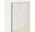 Tableau abstrait Pineda blanc 95 x 95 cm