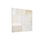 Tableau abstrait Pineda blanc 95 x 95 cm