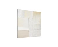 Abstract doek Pineda wit 95 x 95 cm