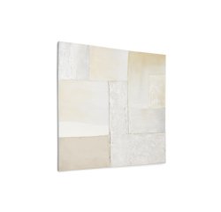 Lienzo abstracto Pineda blanco 95 x 95 cm