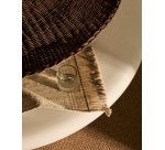 Abat-jour pour suspension Bladia en rotin avec finition marron Ø 70 cm