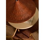 Abat-jour pour suspension Bladia en rotin avec finition terracotta Ø 70 cm