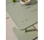 Table d’extérieur Brai en acier galvanisé turquoise 70 x 70 cm