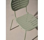 Chaise d’extérieur empilable Brai en acier galvanisé turquoise