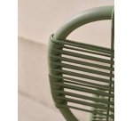 DE_Chaise d’extérieur empilable Talaier en corde synthétique et acier galvanisé, couleur turquoise