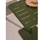 Table d’extérieur Brai en acier galvanisé vert 70 x 70 cm