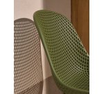 Chaise d’extérieur Quinby avec pieds en acier vert