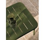 Tavolino da salotto da esterno Zivia in acciaio zincato verde 90 x 50 cm