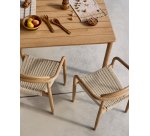 Tavolo Sori in legno massiccio di acacia 135 x 135 cm FSC 100%