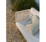 Canapé 3 places d’extérieur Saconca en corde et acier galvanisé gris 189 cm