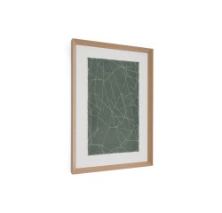 Durkan abstract picture on green recycled paper 100 x 70cm