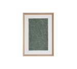 Tableau abstrait Durkan en papier recyclé vert 100 x 70 cm