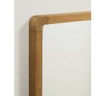 Espejo Shamel de madera maciza de teca 45 x 70 cm