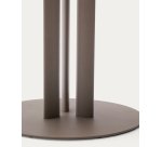 Table ronde d’extérieur Sedalis en acier avec plateau en aluminium taupe Ø 120 cm