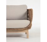 Canapé Catalina 3 places corde et bois massif d'acacia 170 cm