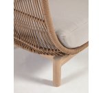 Canapé Catalina 3 places corde et bois massif d'acacia 170 cm