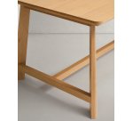 Table Idun en placage et bois de chêne avec finition ton naturel FSC Mix Credit 220 x 100 cm