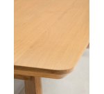 Table Idun en placage et bois de chêne avec finition ton naturel FSC Mix Credit 220 x 100 cm