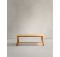 Table Idun en placage et bois de chêne avec finition ton naturel FSC Mix Credit 220 x 100 cm