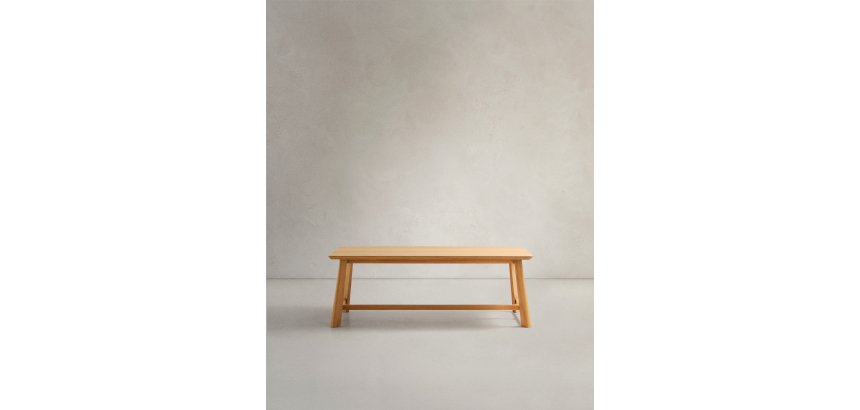 Table Idun en placage et bois de chêne avec finition ton naturel FSC Mix Credit 220 x 100 cm