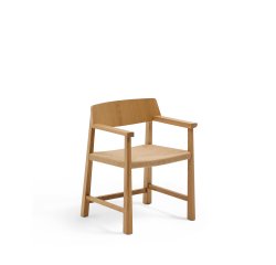 Chaise Idun en bois de chêne avec finition ton naturel FSC Mix Credit et assise en corde