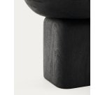 Table auxiliaire Ovak en bois d’acacia finition noire Ø 50 cm