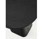 Table auxiliaire Ovak en bois d’acacia finition noire Ø 50 cm