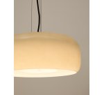 Plafonnier Reig en verre gris clair Ø 38 cm