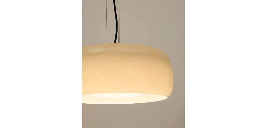Reig light-grey, glass ceiling lamp, Ø 38 cm