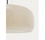 Plafonnier Reig en verre gris clair Ø 38 cm