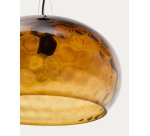 Plafonnier Balma en verre marron Ø 40 cm