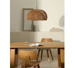 Abat-jour pour suspension Isora en rotin avec finition ton naturel Ø 60 cm