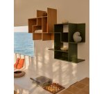 Étagère modulable Ina en MDF laqué vert 80 x 80 cm