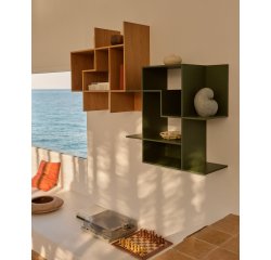 Scaffale modulare in MDF laccato verde Ina 80 x 80 cm FSC 100%