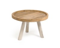Glenda round solid teak wood coffee table, Ø 55 cm