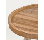 Table basse Glenda en bois massif de teck Ø 55 cm