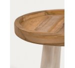 Table d'appoint ronde Glenda en bois massif de teck Ø 35 cm
