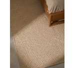 Tapis Mascarell de coton et polyester blanc 160 x 230 cm