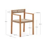 Chaise Giverola en bois de teck massif