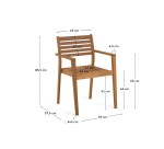 Chaise d'extérieur Hanzel - bois d'acacia massif