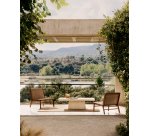 Fauteuil Itani en bois d’acacia et rotin synthétique
