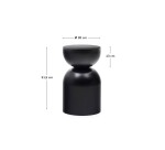 Mesa auxiliar Rachell de metal con acabado pintado negro brillante Ø 30,5 cm