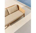 Canapé Galea 2 places en bois de teck et rotin synthétique 170,5 cm