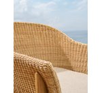 Chaise Galea en bois de teck et rotin synthétique